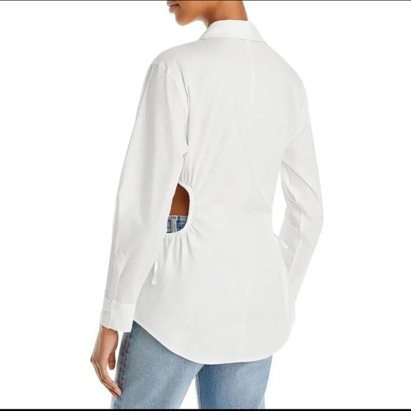 Rails Womens Cristiana Tencel Blend Cut-Out Tunic Top Shirt White Size XS - Picture 2 of 10